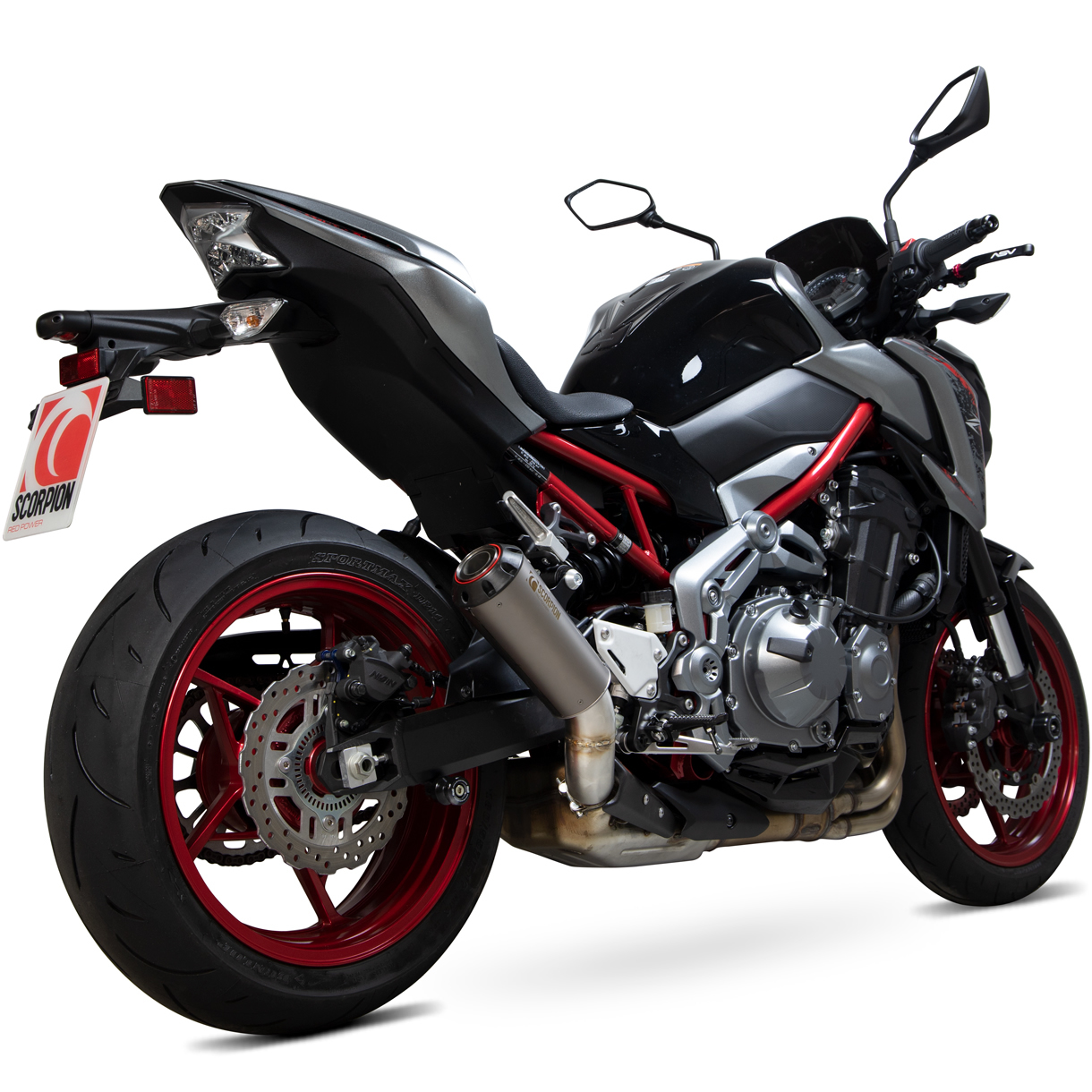 Z900 A2 2017 2019///Scorpion Red Power Satin Titanium Exhaust